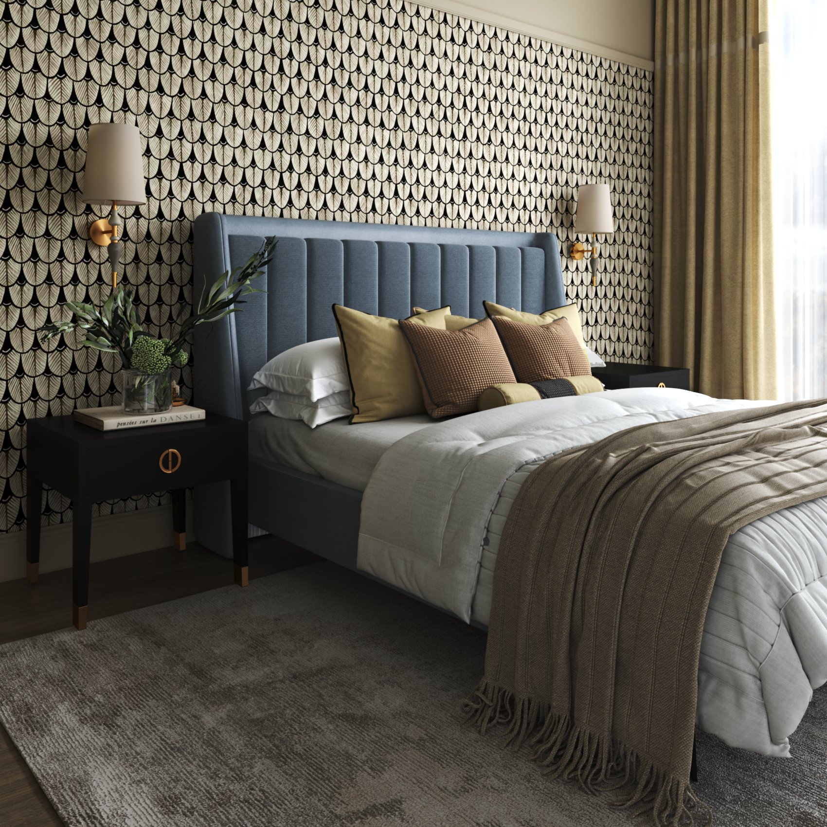 Стильная спальня в классическом стиле